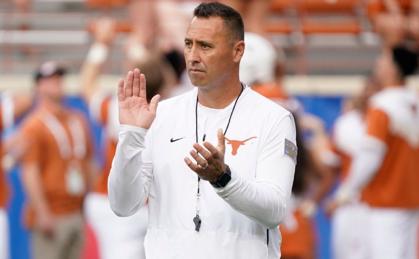 steve sarkisian texas coach clapping x
